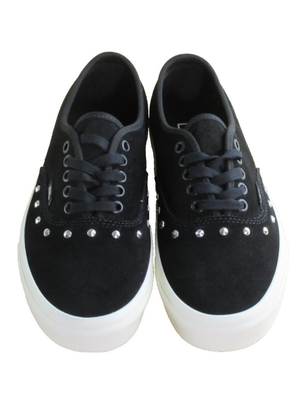 Vans Authentic Women's Spikes Black White Suede lace up shoes Size 7 NIB